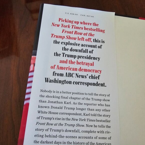 Betrayal: The Final Act Of The Trump Show Hardcover By Jonathan Karl - Picture 3 of 13